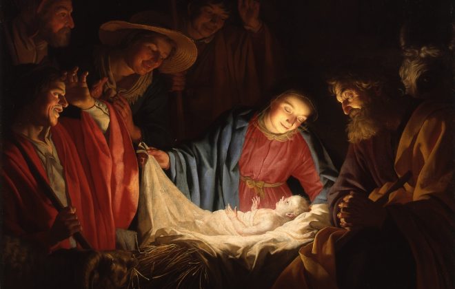 Quadro o nascimento de Cristo