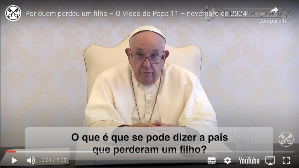 Papa Francisco: mensagem aos pais que perderam um filho